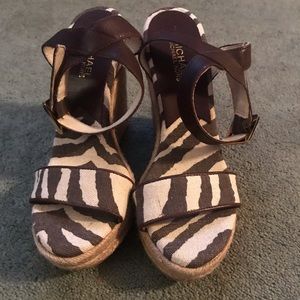 Ladies Michael Kors ZEBRA Wedge Shoes